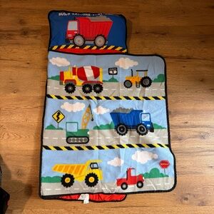 Colorful Construction Vehicle Play Mat